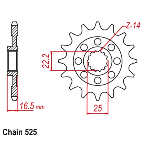 Supersprox 15 Tooth Steel Front Sprocket for Ducati Hypermotard 1100 EVO 2010-2013