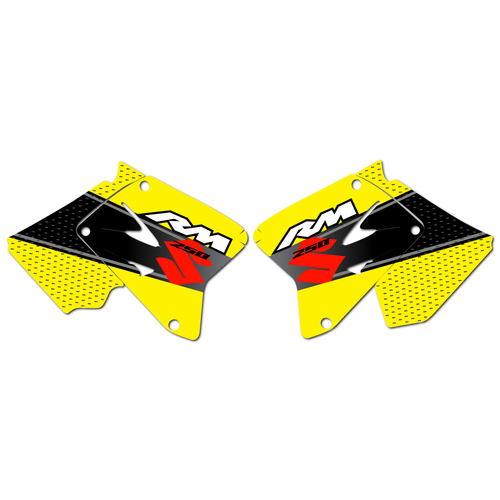 Strike Seats OEM Replica Shroud Graphics for Suzuki RM250 2001