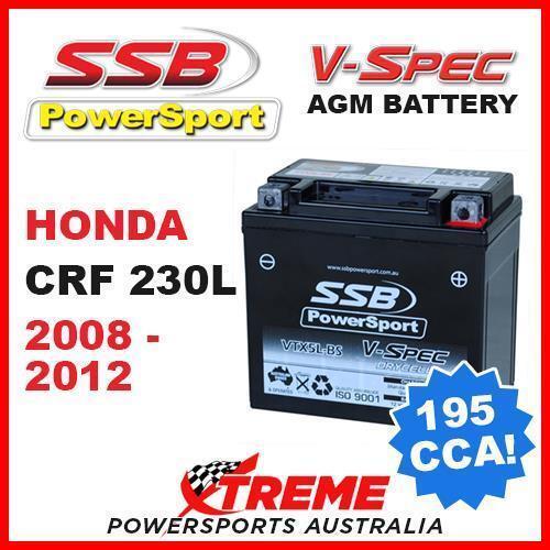 SSB 12V V-SPEC DRY CELL AGM 195 CCA BATTERY HONDA CRF230L CRF 230L 2008-2012 MX