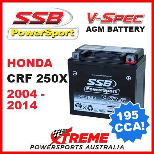 SSB 12V V-SPEC DRY CELL AGM 195 CCA BATTERY HONDA CRF250X CRF 250X 2004-2014 MX