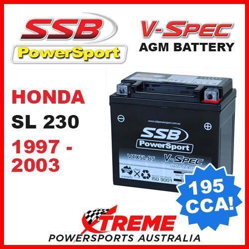 SSB 12V V-SPEC DRY CELL AGM 195 CCA BATTERY HONDA SL230 SL 230 1997-2003 TRAIL