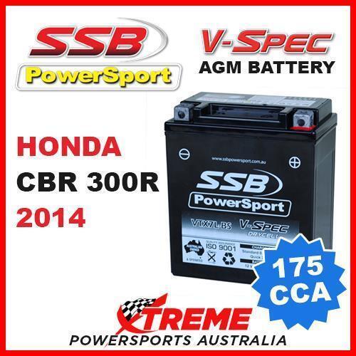 SSB 12V V-SPEC DRY CELL AGM 175 CCA BATTERY HONDA CBR300R CBR 300R 2014 MOTO