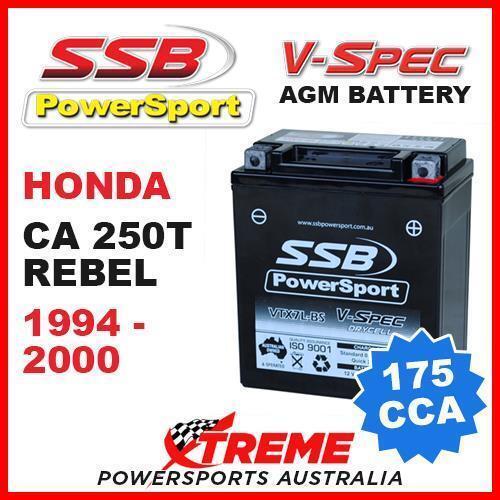 SSB 12V V-SPEC DRY CELL AGM 175 CCA BATTERY HONDA CA250T CA 250T REBEL 1994-2000