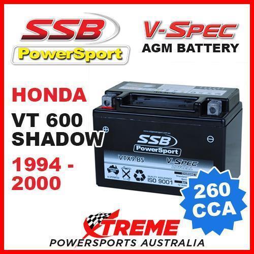 SSB 12V V-SPEC DRY CELL AGM 260 CCA BATTERY HONDA VT600 VT 600 SHADOW 1994-2000