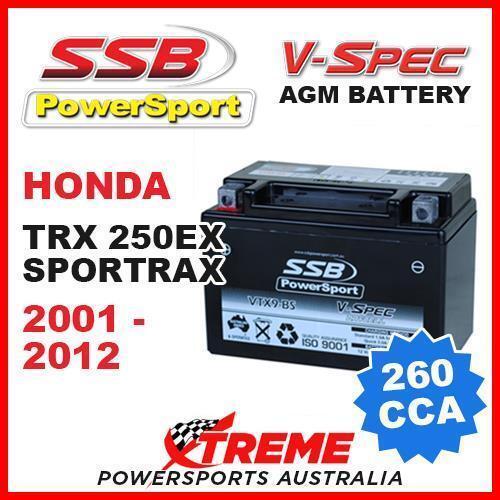 SSB 12V V-SPEC DRY CELL AGM 260 CCA BATTERY HONDA TRX250EX TRX 250EX 2001-2012