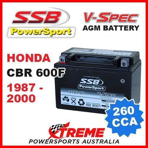 SSB 12V V-SPEC DRY CELL AGM 260 CCA BATTERY HONDA CBR600F CBR 600F 1987-2000