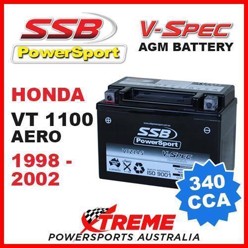 SSB 12V V-SPEC DRY CELL AGM 340 CCA BATTERY HONDA VT1100 VT 1100 AERO 1998-2002