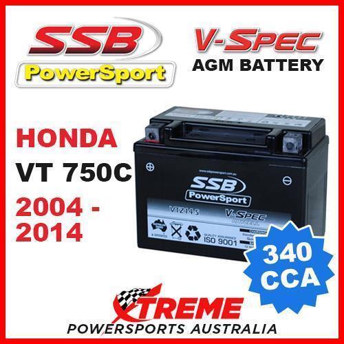 SSB 12V V-SPEC DRY CELL AGM 340 CCA BATTERY HONDA VT750C VT 750C 2004-2014 MOTO