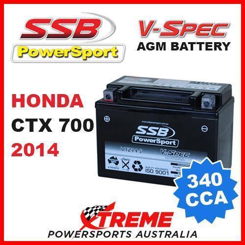 SSB 12V V-SPEC DRY CELL AGM 340 CCA BATTERY HONDA CTX700 CTX 700 2014 MOTO