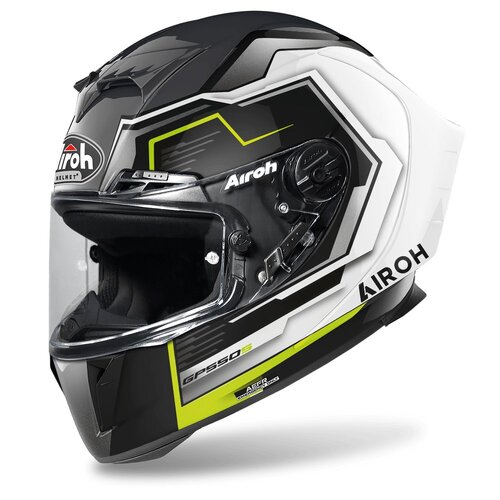 AIROH GP550-S 'RUSH' WHITE/YELLOW GLOSS XS