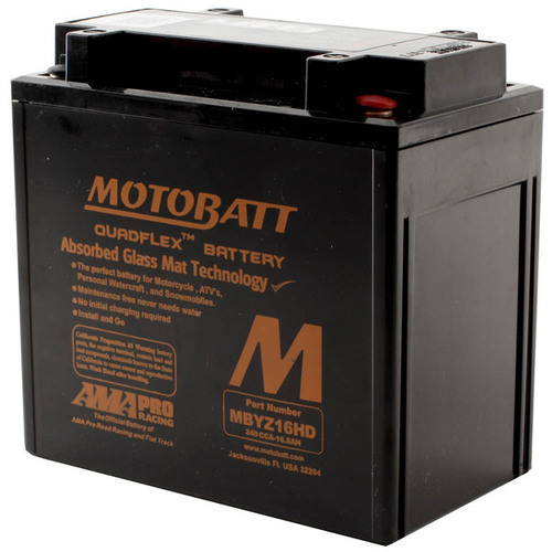 Motobatt MBYZ16HD 12V AGM Battery 16.5Ah 240CCA