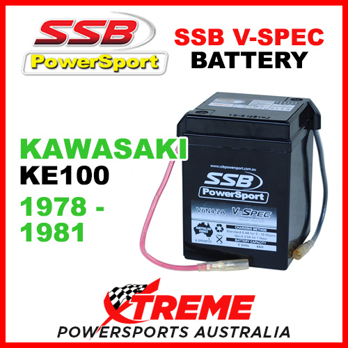 SSB Kawasaki KE100 KE 100 78-81 6V V-SPEC Dry Cell High Performance AGM Battery