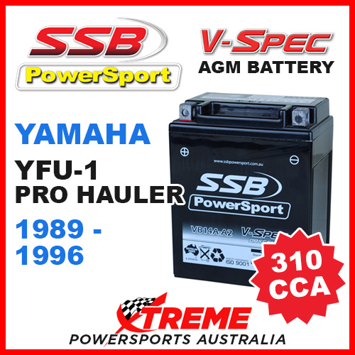 SSB 12V V-SPEC DRY CELL 310 CCA AGM BATTERY YAMAHA YFU-1 PRO HAULER 1989-1996