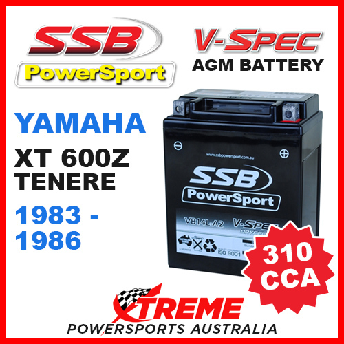 SSB 12V V-SPEC DRY CELL 310 CCA AGM BATTERY YAMAHA XT600Z TENERE 1983-1986