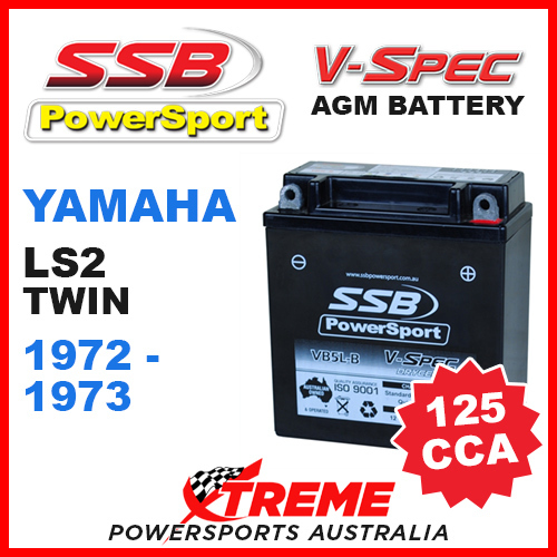 SSB 12V V-SPEC DRY CELL 125 CCA AGM BATTERY YAMAHA LS2100 100cc TWIN 1972-1973