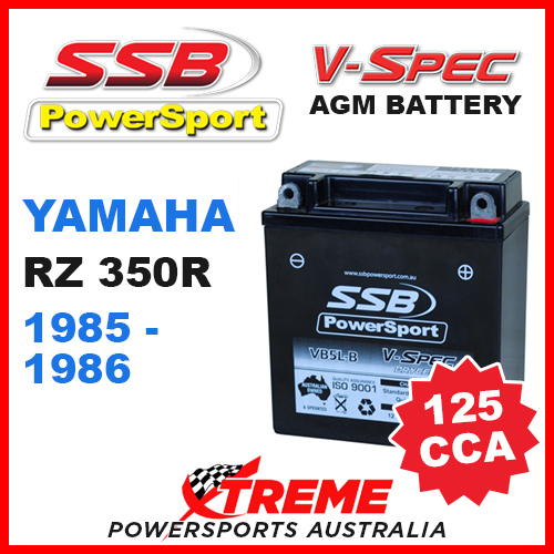 SSB 12V V-SPEC DRY CELL 125 CCA AGM BATTERY YAMAHA RZ350R RZ 350R 1985-1986