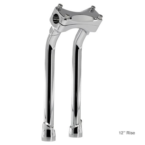 Biltwell Murdock 12" Chrome Pullback Bar Riser