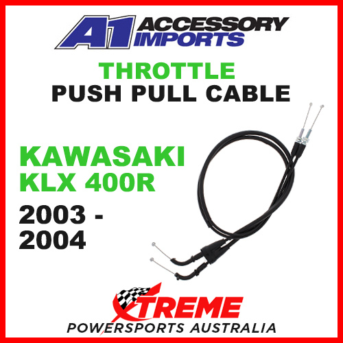 A1 Powerparts Kawasaki KLX400R 2003-2004 Throttle Push/Pull Cable 52-29F-10