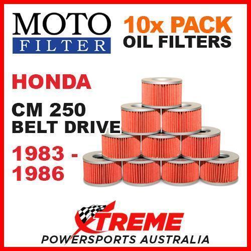 10 PACK MOTO FILTER OIL FILTERS HONDA CM250 CM 250 BELT DRIVE 1983-1986 CRUISER