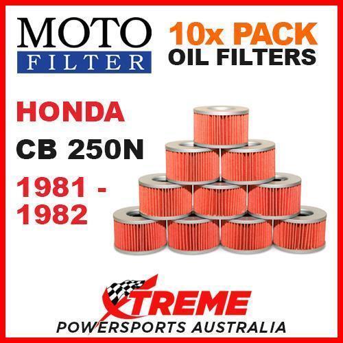 10 PACK MX MOTO FILTER OIL FILTERS HONDA CB250N CB 250N 1981-1982 MOTORCYCLE