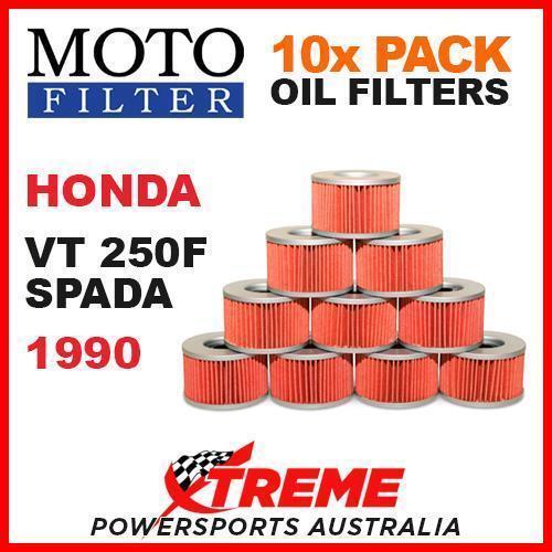 10 PACK MOTO FILTER OIL FILTERS HONDA VT250F VT 250F SPADA 1990 MOTORCYCLE