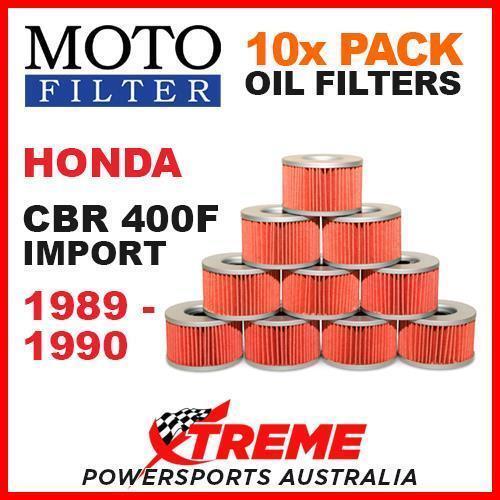 10 PACK MOTO FILTER OIL FILTERS HONDA CBR400F CBR 400F IMPORT 1989-1990 ROADBIKE