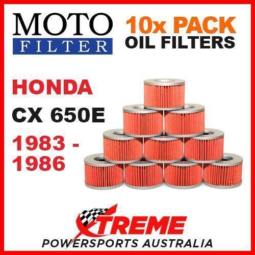 10 PACK MOTO FILTER OIL FILTERS HONDA CX650E CX 650E 1983-1986 MOTORCYCLE