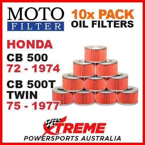 10 PACK MOTO FILTER OIL FILTERS HONDA CB500 1972-1974 CB500T TWIN 1975-1977