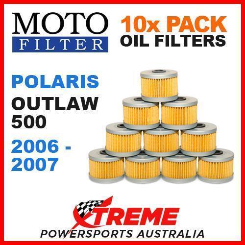 10 PACK MX MOTO FILTER OIL FILTERS POLARIS OUTLAW 500 ATV 2006-2007 OFF ROAD