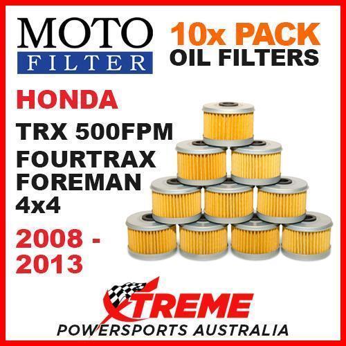 10 PACK MX MOTO FILTER OIL FILTERS HONDA TRX500FPM TRX 500FPM FOURTRAX 2008-2013