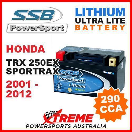 SSB 12V LITHIUM ULTRALITE 290 CCA BATTERY HONDA TRX250EX SPORTRAX 2001-2012 MOTO