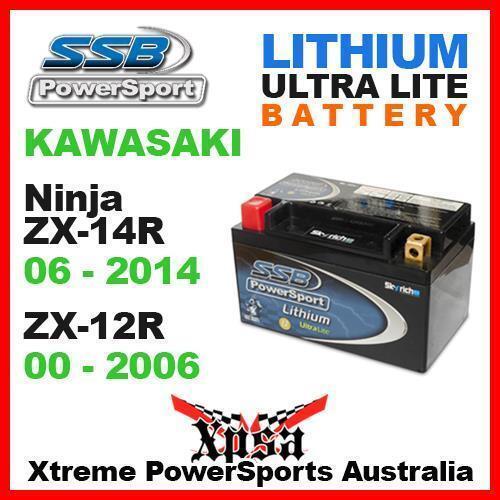 SSB SUPERBIKE ULTRALITE LITHIUM BATTERY ZX-14R NINJA 2006-2014 ZX-12R 2000-2006