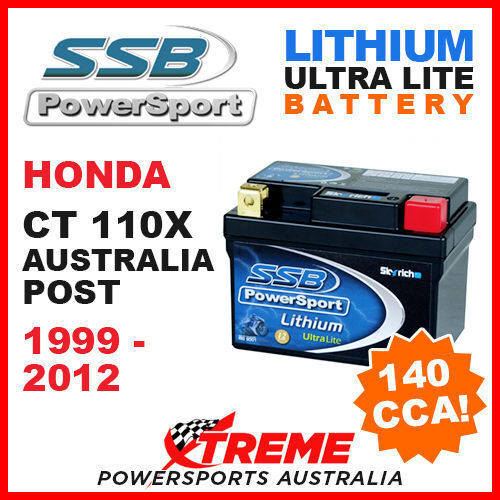 SSB 12V LITHIUM ULTRALITE 140 CCA BATTERY HONDA CT110X CT 110X POSTIE 1999-2012