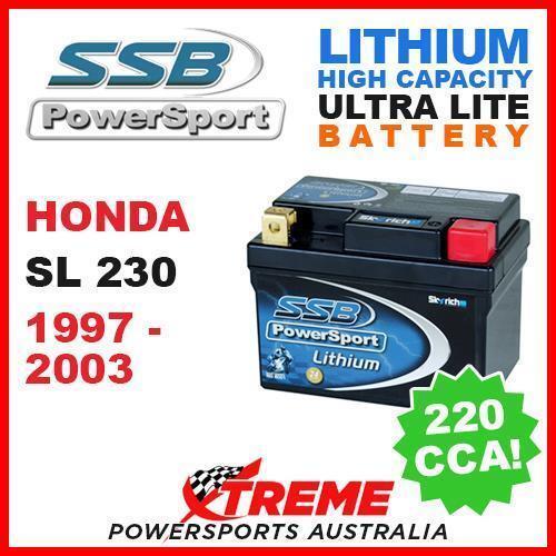 SSB 12V LITHIUM ULTRALITE 220 CCA BATTERY HONDA SL230 SL 230 1997-2003 MOTO BIKE