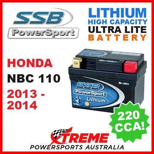 SSB 12V LITHIUM ULTRALITE 220 CCA BATTERY HONDA NBC110 NBC 110 2013-2014 MOTO