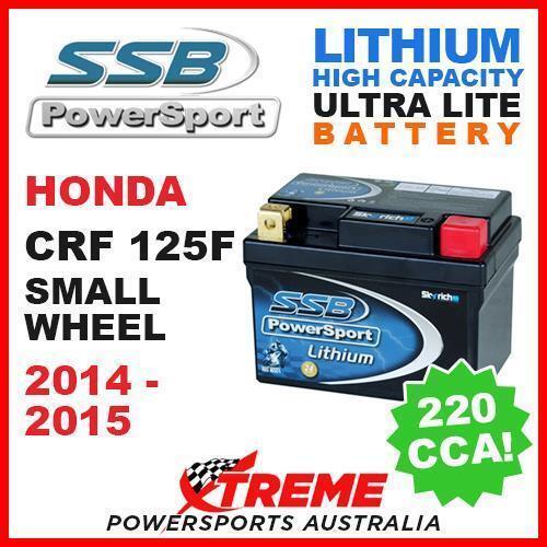 SSB 12V LITHIUM ULTRALITE 220 CCA BATTERY HONDA CRF125F SMALL WHEEL 2014-2015