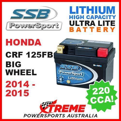 SSB 12V LITHIUM ULTRALITE 220 CCA BATTERY HONDA CRF125FB BIG WHEEL 2014-2015 MX