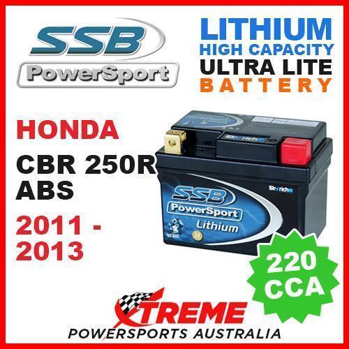 SSB 12V LITHIUM ULTRALITE 220 CCA BATTERY HONDA CBR250R CBR 250R ABS 2011-2013