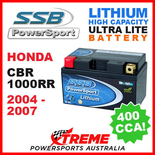 SSB 12V LITHIUM ULTRALITE 400 CCA BATTERY HONDA CBR1000RR CBR 1000RR 2004-2007