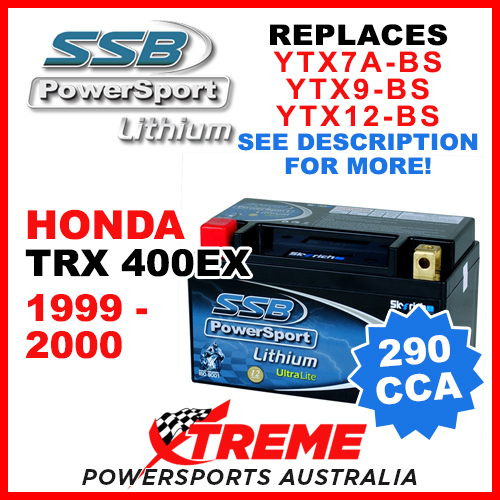 SSB 12V 290 CCA Husqvarna TE410 TE 410 1999-2000 LFP14H-BS Lithium Battery