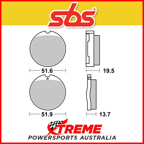 SBS Ceramic Front Brake Pads for EBC Honda CB 250 G5 1975