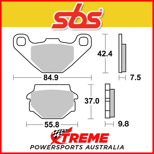 SBS Ceramic Rear Brake Pads for Aeon Cobra 220 Quad 2006-2011