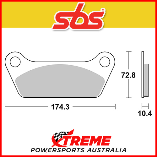 SBS Ceramic Rear Brake Pads for Harley Davidson FLT/FLHT/FLHTCI 80-85