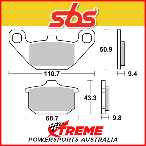 SBS Ceramic Front Brake Pads for Kawasaki EL 250 Eliminator 87-89