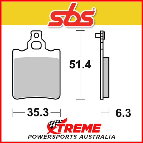 SBS Ceramic Front Brake Pads for Cagiva SXT 125 1982