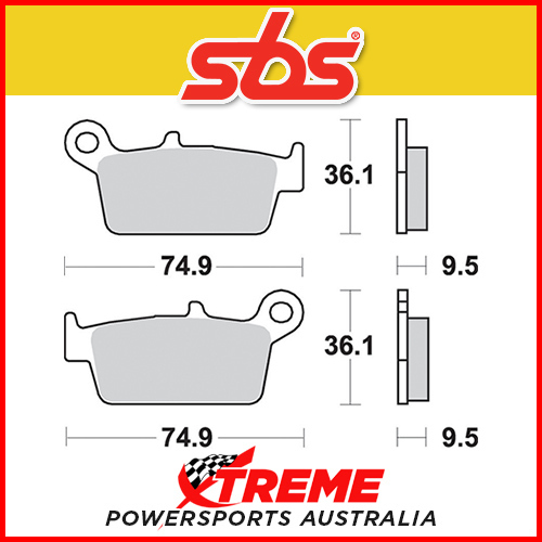 SBS Sintered Racing Rear Brake Pads for AJP PR5 Supermoto 250cc 2009