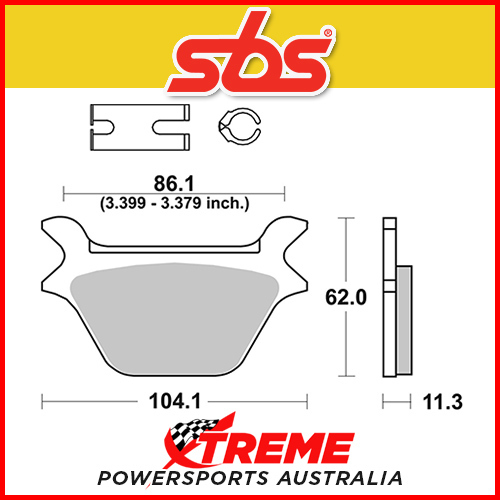 SBS Carbon Rear Brake Pads for HD FXSTC Softtail 1988-1999