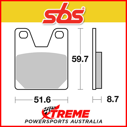 SBS Sintered Rear Brake Pads for Yamaha YZF 1000 R1 98-00