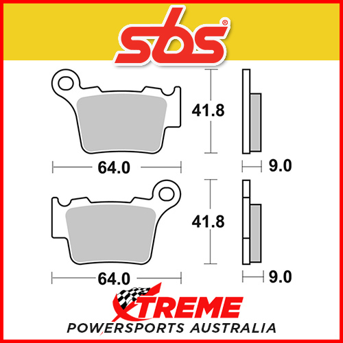 SBS Sintered Racing Rear Brake Pads for Aprilia MXV 450 2009-2013