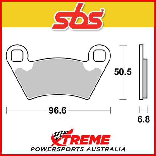 SBS Sintered Rear Brake Pads for Polaris 800 Ranger HD 10-11